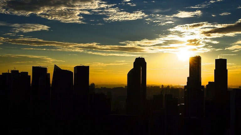 Silhouette einer Großstadt